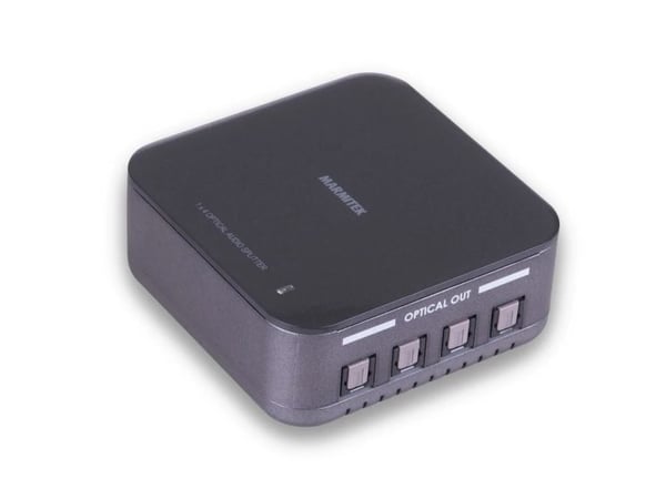 Marmitek 25008205, Svart, 1x Toslink, 4x Toslink, Hunkjønn, Hunkjønn, 46 mm