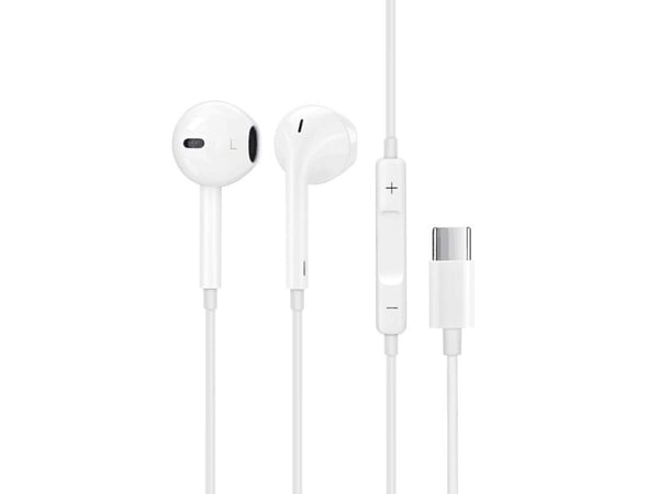 Selek in-ear hörlurar USB-C med mikrofon - vit