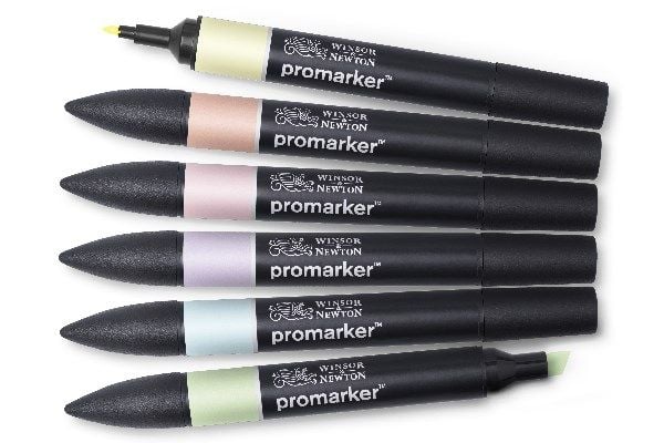 Promarker 6kpl pastellisävyjä