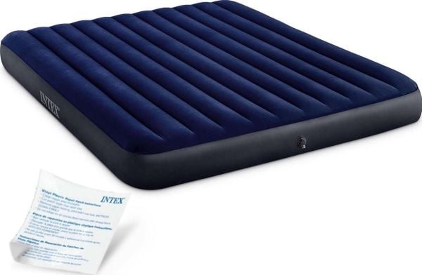 Intex Klassisk Downy Luftmadras 183x203x25 cm