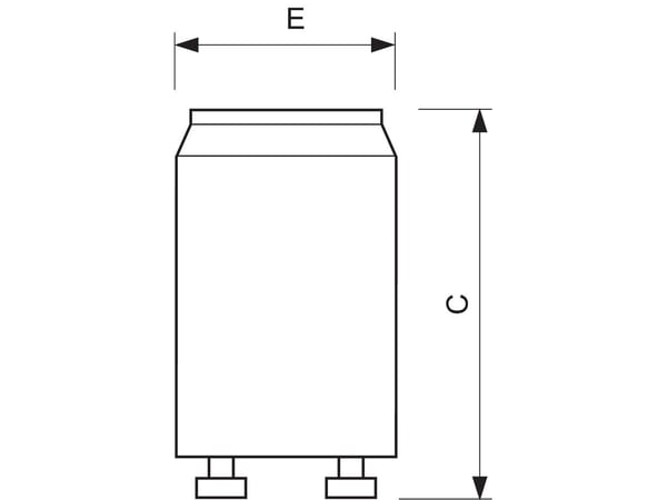 Philips S10 4-65W SIN 220-240V WH, Lampun käynnistin, valkoinen, 1 kpl, 65 W, 220 - 240 V, 21,5 mm