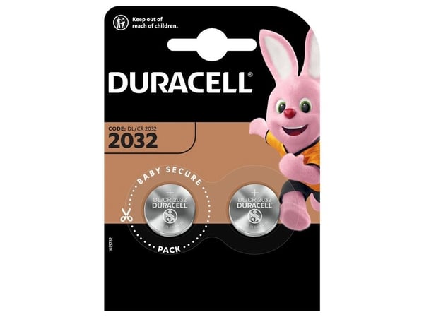 Duracell batteri, Electronics CR2032, 2 stk.