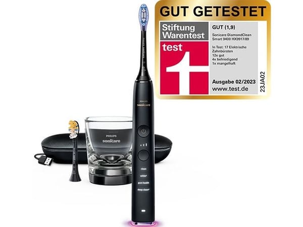Philips Sonicare DiamondClean Smart DiamondClean Smart 9400 HX9917/89 Ladattava sähköhammasharja, Aikuinen, Sonic-hammasharja, Päivittäinen käyttö,...