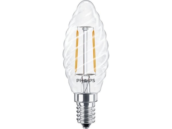 Philips CorePro - LED-filamentlyspære - form: ST35 - klar finish - E14 - 2 W (ekvivalent 25 W) - klasse E - varmt hvitt lys - 2700 K