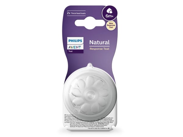 Philips AVENT Natural Response SCY966/02 Natural Response flaskesmokk, Ortodontisk, Anti-kolikkventil, 2 stykker