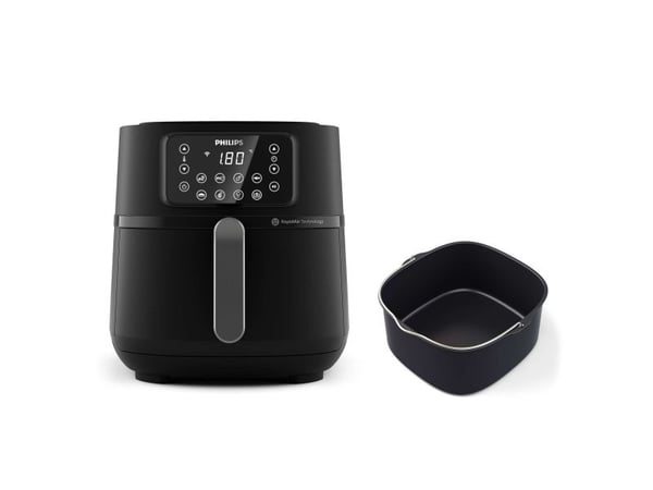 Philips Series 5000 HD9285 XXL Connected - Varmluftsteker - 7.2 liter - 2000 W - mørk sølv / svart