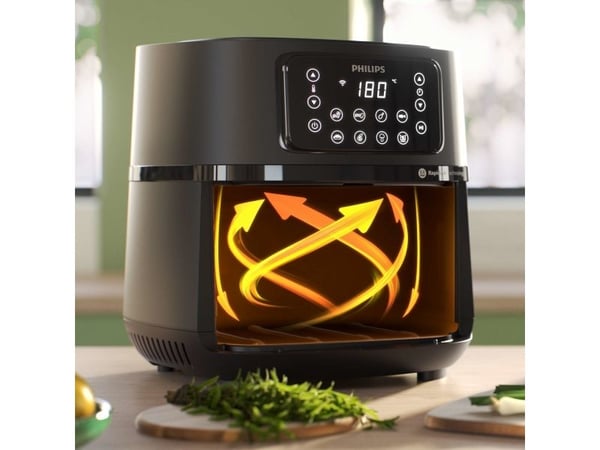Philips Series 5000 HD9285 XXL Connected - Varmluftsteker - 7.2 liter - 2000 W - mørk sølv / svart