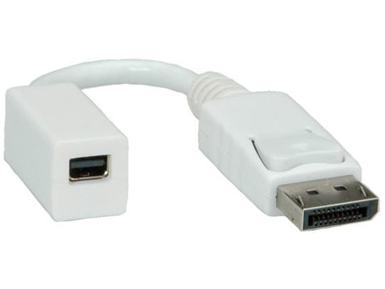 ROLINE 12033132, 0,15 m, DisplayPort, Mini DisplayPort, Hankjønn, Hunkjønn, Hvit