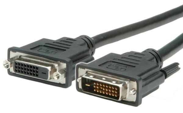 VALUE 11995563, 2 m, DVI-D, DVI-D, Hankjønn, Hunkjønn, Svart