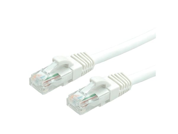 Arvo 21.99.1086 RJ45 Verkkokaapeli, liitäntäkaapeli CAT 6 U/UTP 10.00 m Valkoinen Suojaamaton, Halogeeniton, Palosuojattu 1 kpl
