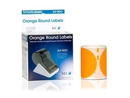 Seiko Instruments SLP-RDO - Oransje - 54 mm rund 120 etikett(er) (1 rull(er) x 120) runde etiketter - for Smart Label Printer 440, 440 Office Admin...