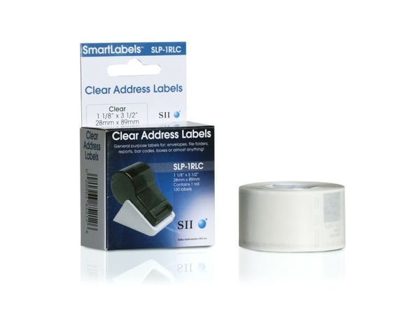 Seiko Instruments SLP-2RLC - Blank - 28 x 89 mm 260 etikett(er) (2 rull(er) x 130) adresselapper - for Smart Label Printer 440, 440 Office Administ...