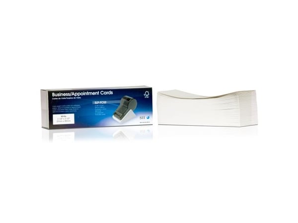 Seiko Instruments SLP-FCS2 - Matt - ikke-adhesiv - hvit - 57 x 89 mm 600 kort (300 ark x 2) visittkort - for Smart Label Printer 440, 440 Office Ad...