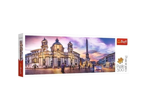 Trefl Puzzle, 500 palaa Panorama - Piazza Navona, Rooma (GXP-645437)