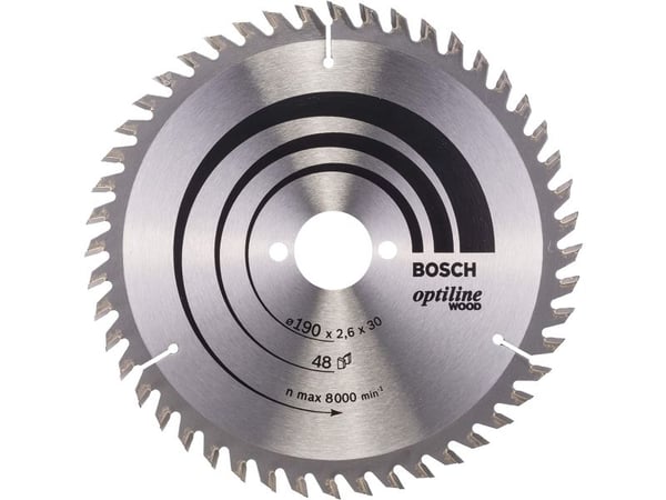 Bosch Optiline Wood - Sirkelformet sagblad - for tre - 190 mm - 48 tenner