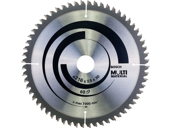 Bosch Multi Material - Sirkelformet sagblad - for multiformål - 216 mm - 60 tenner