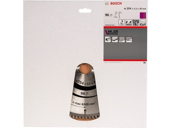 Bosch Multi Material - Sirkelformet sagblad - for multiformål - 254 mm - 96 tenner