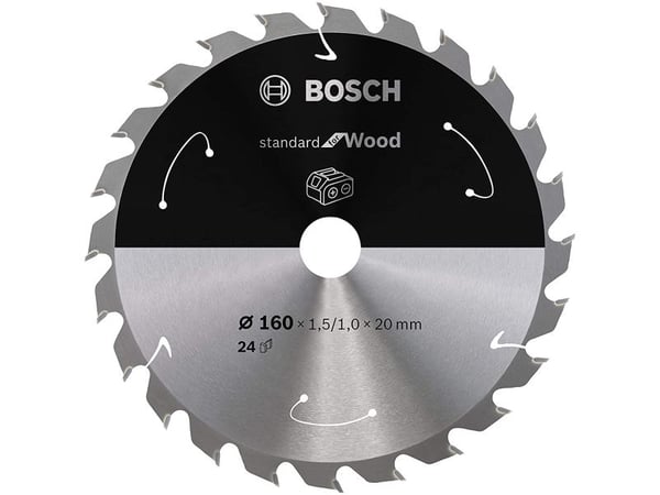 Bosch RUNDSAVKLINGE ACCU STD TRÆ 160X20MM 24T 24T