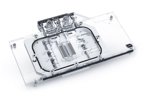 Alphacool 13032, Bakplate, Aluminium, Kopper, Nickel, Sort, Gjennomsiktig, 3-Pin JST, 1/4", 123,2 mm