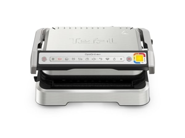 Tefal OptiGrill 4in1 GC774D, Rustfritt stål, Metall, Rektangulær, Knapper, 600 cm², 30 x 20 mm