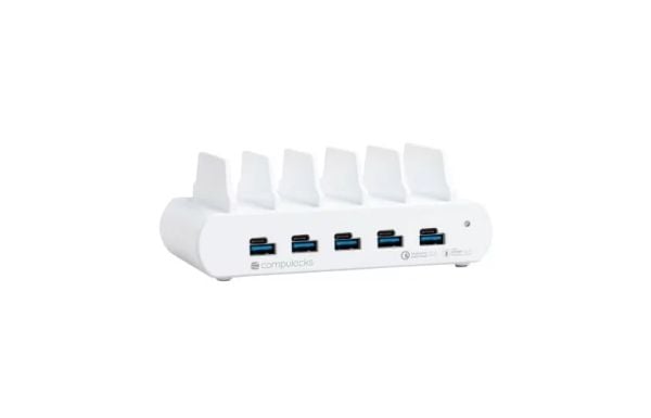 Compulocks 5 Port USB-C and USB-A Charging Dock with EU - Laddningsstation - 150 Watt - 10 utdatakontakter (5 x USB-C, 5 x 4-stifts USB typ A) - EU