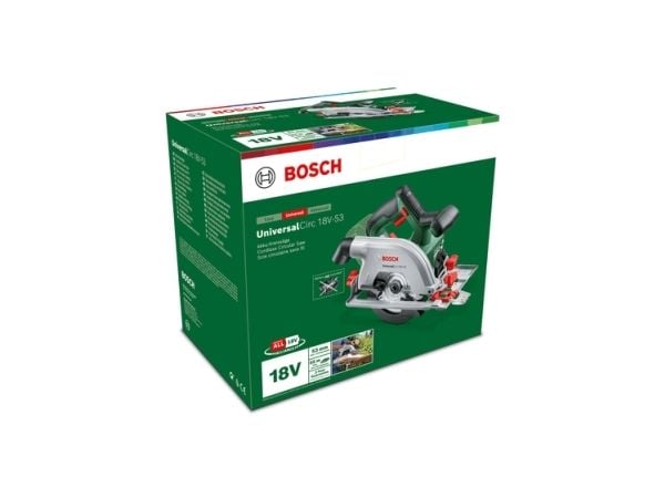 Bosch Circ 18V-53, Tre, Svart, Grønn, Aluminium, 16 cm, 4300 RPM, 5,3 cm