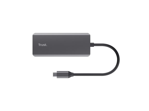 Trust Dalyx, USB Type-C, USB 2.0, 1000 Mbit/s, 60 Hz, 3840 x 2160 pikseliä, Hopea