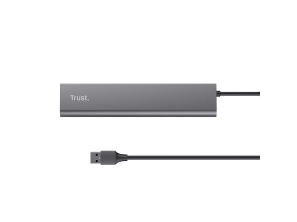 Trust Halyx - Hub - 7 x USB 3.2 Gen 1 + 1 x USB-C (strømgjennomløp) - stasjonær