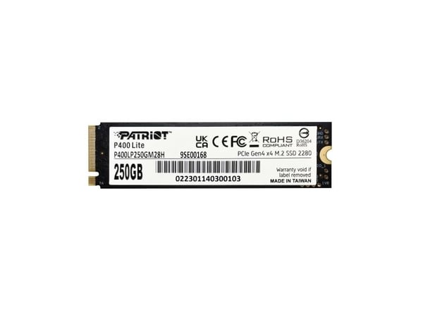 Patriot P400 Lite - SSD - 250 GB - intern - M.2 2280 - PCIe 4.0 x4 (NVMe)