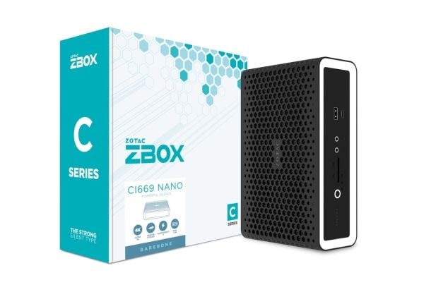 ZOTAC ZBOX C Series CI669 - Barebone - mini-PC 1 x Core i7 1355U / inntil 5 GHz - RAM 0 GB - Intel Iris Xe Graphics - IEEE 802.11ax (Wi-Fi 6), Giga...
