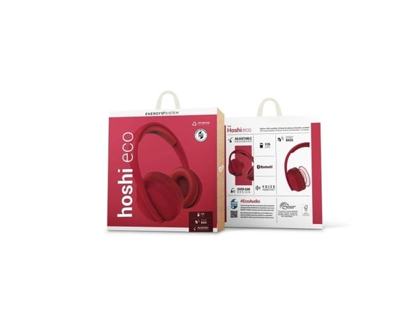 Energy Sistem Hoshi Eco, Trådløs, Samtaler/musikk, 20 - 20000 Hz, 149 g, Hodesett, Rød