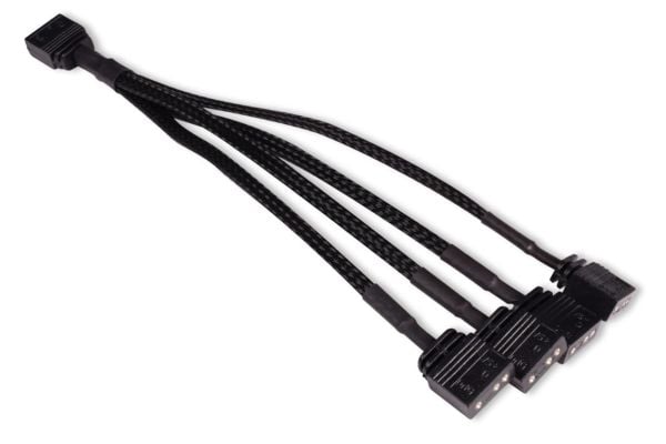 Alphacool 18710, RGB splitterkabel, Plast, Sort, 1 stk