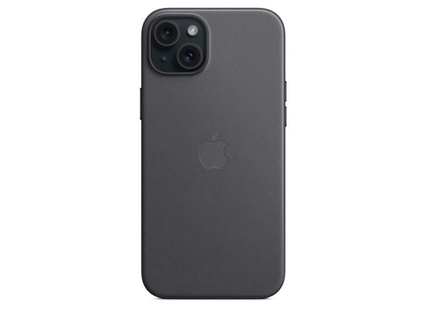 Apple - Skydd för mobiltelefon - MagSafe-kompatibilitet - FineWoven - svart - för iPhone 15 Plus