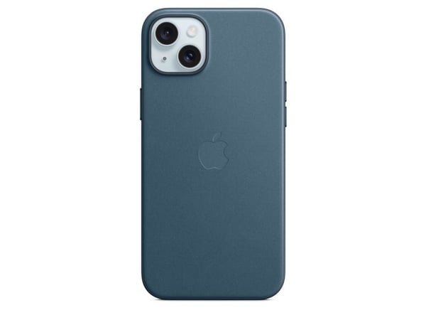 Apple - Baksidedeksel for mobiltelefon - MagSafe-samsvar - mikrotvill - asurblå - for iPhone 15 Plus