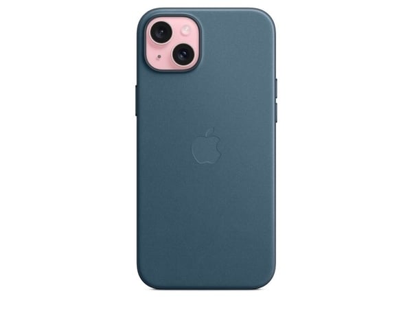 Apple - Baksidedeksel for mobiltelefon - MagSafe-samsvar - mikrotvill - asurblå - for iPhone 15 Plus