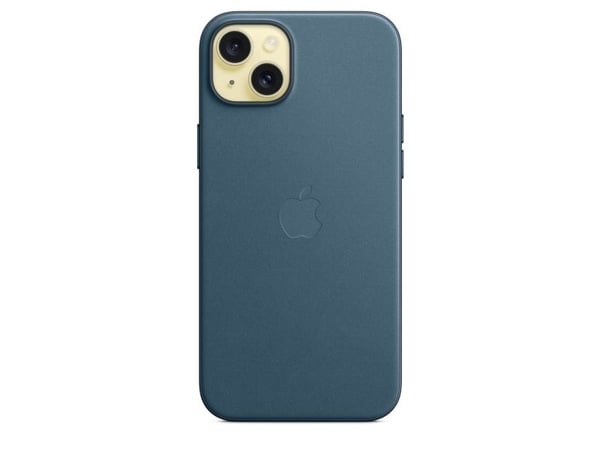 Apple - Baksidedeksel for mobiltelefon - MagSafe-samsvar - mikrotvill - asurblå - for iPhone 15 Plus