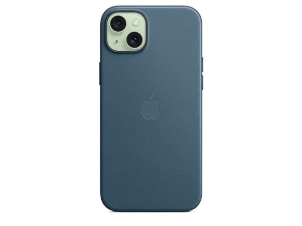 Apple - Baksidedeksel for mobiltelefon - MagSafe-samsvar - mikrotvill - asurblå - for iPhone 15 Plus