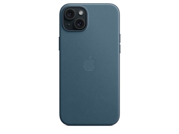 Apple - Baksidedeksel for mobiltelefon - MagSafe-samsvar - mikrotvill - asurblå - for iPhone 15 Plus