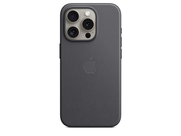 Apple - Baksidedeksel for mobiltelefon - MagSafe-samsvar - FineWoven - svart - for iPhone 15 Pro