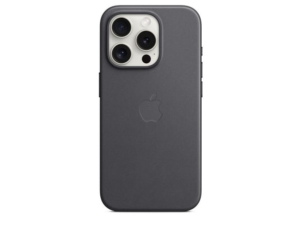 Apple - Baksidedeksel for mobiltelefon - MagSafe-samsvar - FineWoven - svart - for iPhone 15 Pro