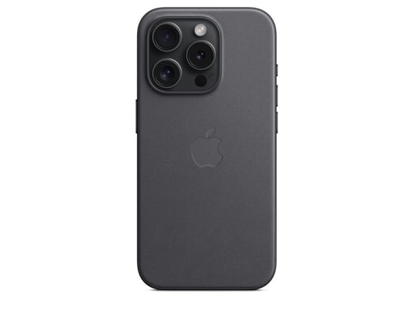 Apple - Baksidedeksel for mobiltelefon - MagSafe-samsvar - FineWoven - svart - for iPhone 15 Pro