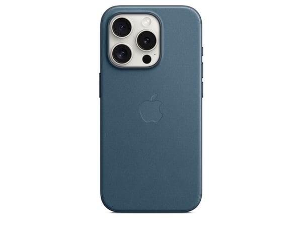 Apple - Baksidedeksel for mobiltelefon - MagSafe-samsvar - FineWoven - asurblå - for iPhone 15 Pro