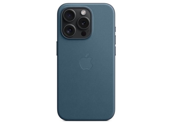 Apple - Baksidedeksel for mobiltelefon - MagSafe-samsvar - FineWoven - asurblå - for iPhone 15 Pro