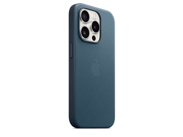 Apple - Baksidedeksel for mobiltelefon - MagSafe-samsvar - FineWoven - asurblå - for iPhone 15 Pro