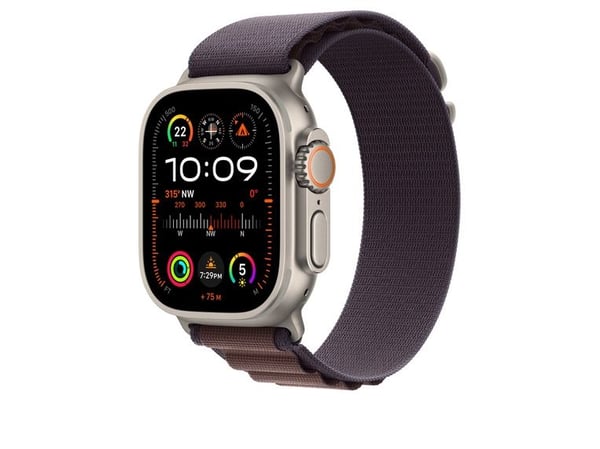 Apple - Sløyfe for smart armbåndsur - 49 mm - Medium størrelse - indigo - for Watch Hermès Series 9, SE 3, Series 10, Series 11, Series 8, Series 9...
