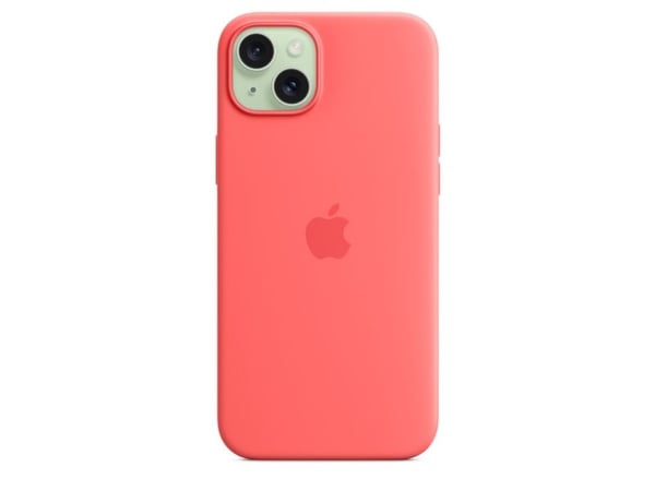Apple - Skydd för mobiltelefon - MagSafe-kompatibilitet - silikon - guava - för iPhone 15 Plus