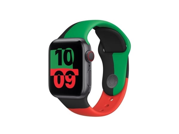 Apple MUQ63ZM/A, Yhtye, Älykello, Musta, Vihreä, Punainen, Apple, Apple Watch 38 mm, 40 mm, 41 mm, Fluoroelastomeeri