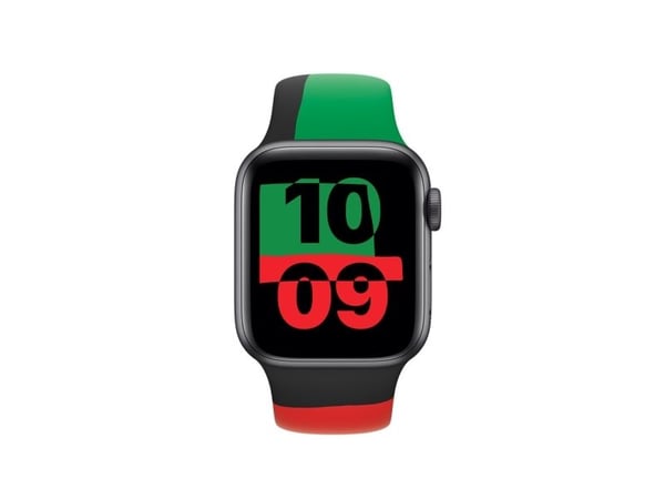 Apple MUQ63ZM/A, Yhtye, Älykello, Musta, Vihreä, Punainen, Apple, Apple Watch 38 mm, 40 mm, 41 mm, Fluoroelastomeeri
