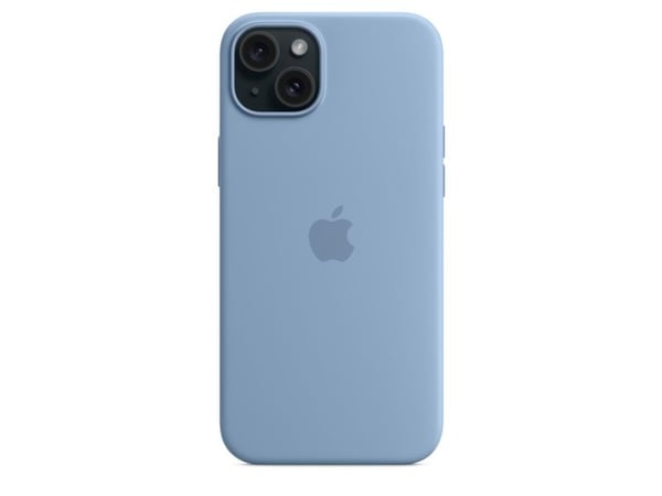Apple - Baksidedeksel for mobiltelefon - MagSafe-samsvar - silikon - vinterblå - for iPhone 15 Plus