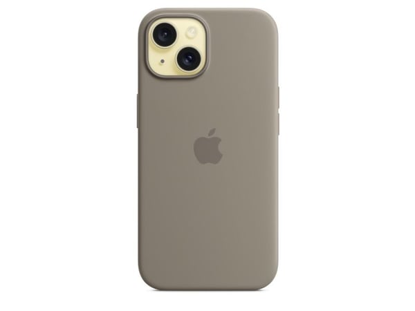 Apple - Skydd för mobiltelefon - MagSafe-kompatibilitet - silikon - lera - för iPhone 15